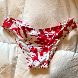 red floral print bikini bottoms